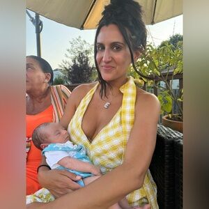 Free People Yellow Gingham Halter Maxi Dress